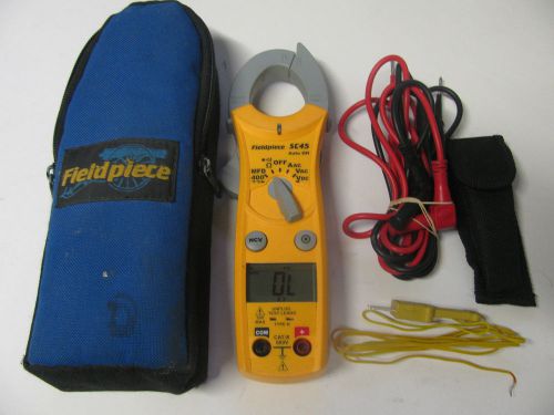 NICE USED Fieldpiece SC45 Compact Clamp Multimeter with bag FREE SHIPPING