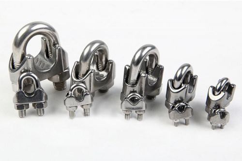4pcs wire rope clip stainless steel commercial heavy duty cable clamp 304 for sale