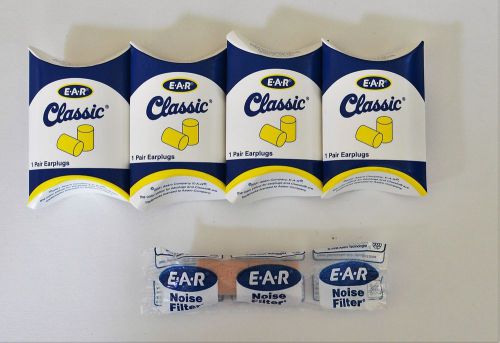 NEW - FIVE PAIRS OF E.A.R. CLASSIC FOAM EAR PLUGS