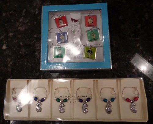 WINE CHARMS &amp; TIE ONE ON, Charms,Tags &amp; Coasters