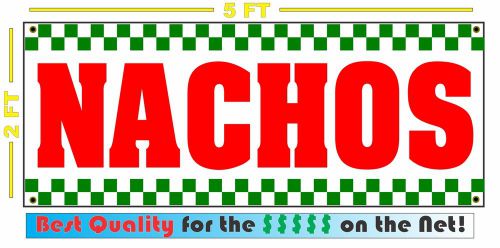 NACHOS BANNER Sign NEW Shop Delivery Restaurant Stand or Cart Convenience Store