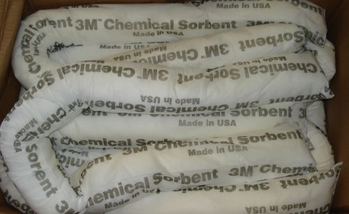 CASE OF 12 P-200 CHEMICAL SORBENT 3M MINI-BOOM 4&#039;x3&#034; SOCK HAZARDOUS SPILL 1 GAL