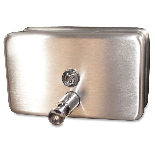 Genuine Joe 40oz Soap Dispenser - Manual - 40 Fl Oz [1183 Ml] - Stainless Steel