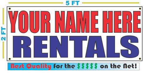 CUSTOM NAME RENTALS Banner Sign NEW Larger Size Best Quality for the $$$