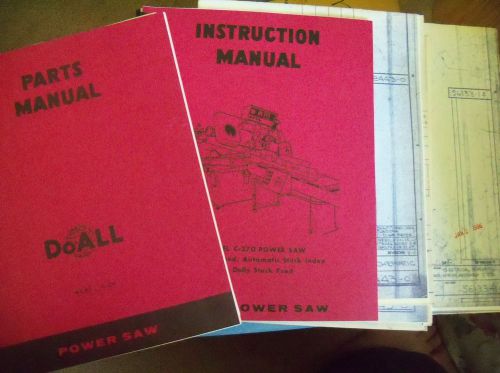 DoAll Power Saw C-270 Instruction Parts Manual Electrical &amp; Hydraulic Schematic