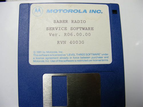 Motorola Saber Radio Service Software RVN4003G  Genuine