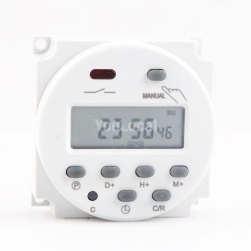 New dc12v 16a digital lcd electronic timer relay switch with daily program white for sale
