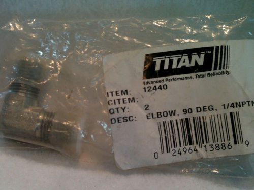 Titan High Pressure Elbow 90 degree 1/4&#034; NPTM X 1/4&#034; NPTM