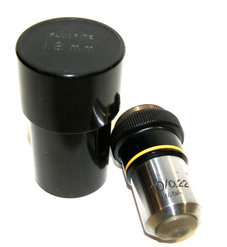 Carl Zeiss Microscope objective 10/0.22-160/- and Bausch &amp; Lomb 30mm 0.09 3.5x
