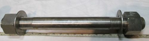 Large 1-3/4&#034; dia x 19&#034; long 316 s.s. threaded rod with nuts &amp; washers for sale