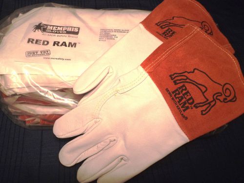Red Ram Mig/Tig Welding Gloves: NEW (1) Pair,Goat Leather. Memphis Gloves 4840S