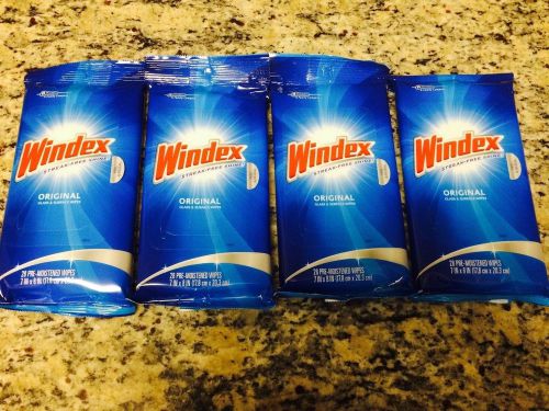 Lot of 8 Windex CB702325 Glass Cleaner Wipes, 28 Wipes/PK
