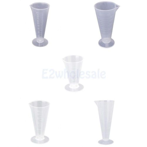 5pcs assorted size graduated beaker measuring measurement cup for kitchen lab for sale