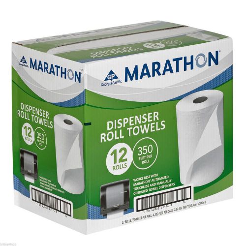 New 12 Rolls Marathon Dispenser Roll Paper Towels, 350 Ft. Rolls Replacement