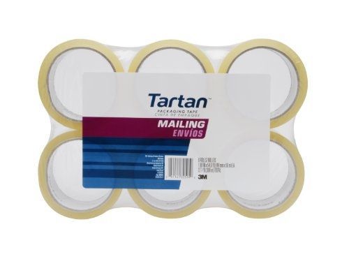 Tartan Mailing Packaging Tape, 1.88-Inch x 54.6-Yard, 6-Pack (3690-6)