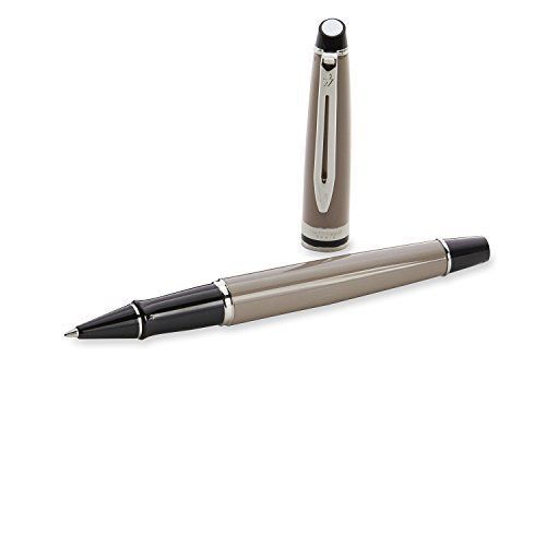 WATERMAN Expert Rollerball Pen, Fine Point, Taupe with Chrome Trim S0952180