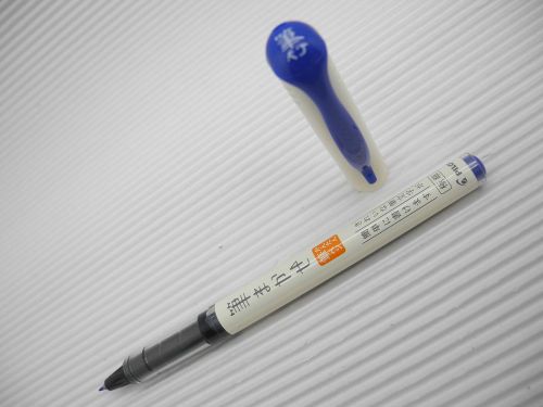 Blue x 3 PCS Pilot Fude-Makase Color Extra Fine Brush Sign Pen(Japan)