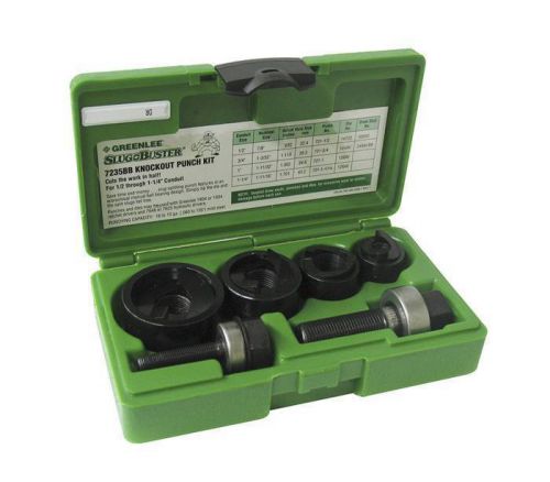 GREENLEE PUNCH &amp; DIE SET,KNOCKOUT-1/2TO1-1/4