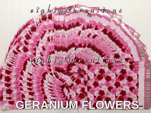 GERANIUM FLOWER 10x13 Flat Poly Mailers Shipping Postal Packaging Envelopes Bags