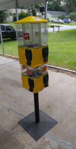 Used  Yellow UTurn Eliminator Gumball Candy Vending Machine 8-Section