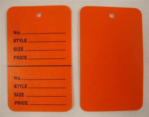 500 Orange Unstrung Coupon Garment Merchandise Price Tags Small