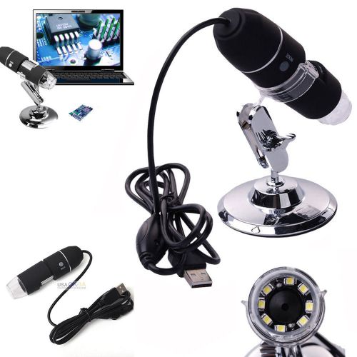 2MP USB 1000X 8 LED Digital Microscope Endoscope Magnifier Zoom Camera w/ Stand