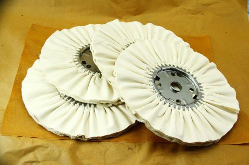 LOT OF FOUR BUFFING WHEELS  14&#034; 1-1/4&#034; ARBOR