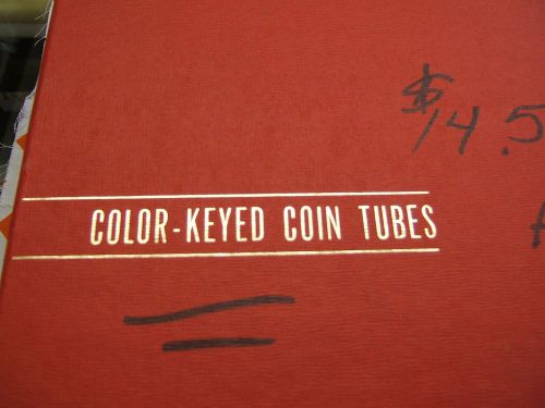 Vintage Color Keyed Coin Counting Sorting and Wrapping Tubes Metalfab