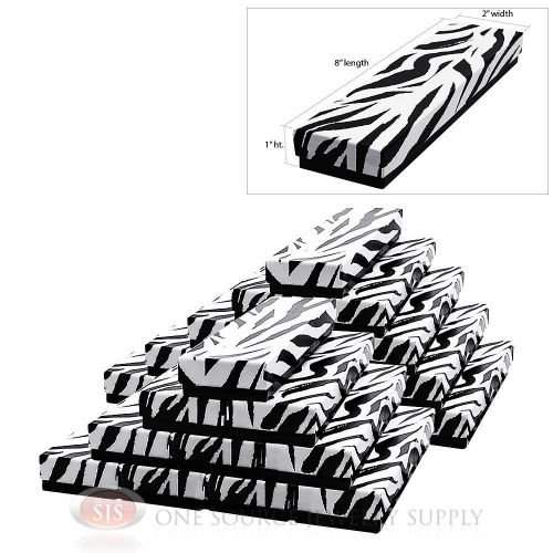 25 zebra print cotton filled gift boxes  8&#034; x 2&#034; for sale