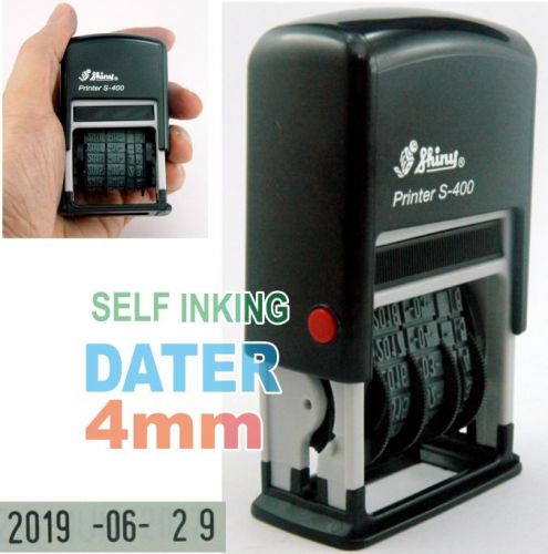 4mm 0.4cm NUMBER Dater Self Inking Ink Pad black red blue Date Stamp Printer