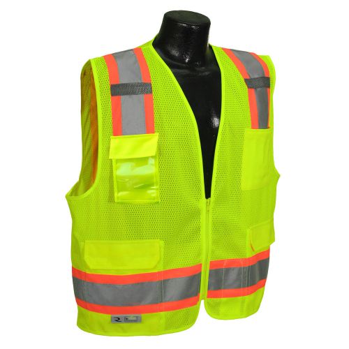 Radians sv6-2zgm safety vest - ansi two tone surveyor class 2 safety mesh vest for sale