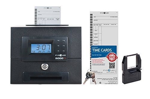 Pyramid 5000HD Heavy Duty Steel Auto Totaling Time Clock - Made in the USA