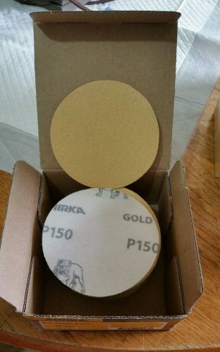 1 box new 3 inch  mirka 150 grit velcro back sandpaper 50 count box
