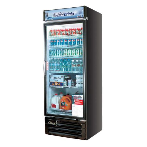 Turbo air tgm-22rvb, black 29-inch single glass door merchandising refrigerator for sale