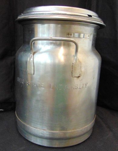 Vintage Stainless Steel John Wood Co Milk Can-Ohio State University- 1