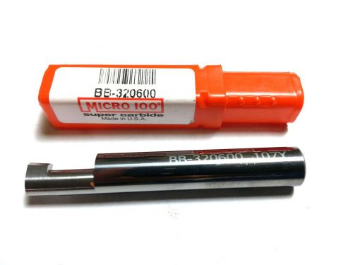 Micro 100  .320 x  .600&#034; Depth Carbide Radius Grooving Boring Bar Tool (P 438)