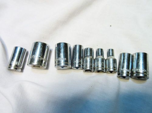 Crescent brand mm 1/4&#034; mixed socket lot tools 10 11 12 13 14 15 17 18 19 mm for sale