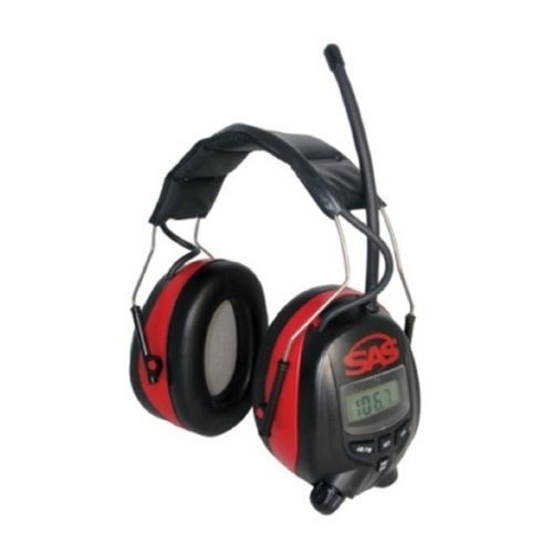 SAS Safety 6108-SAS Digital Earmuff Hearing Protection with AM-FM/MP3 NRR 25