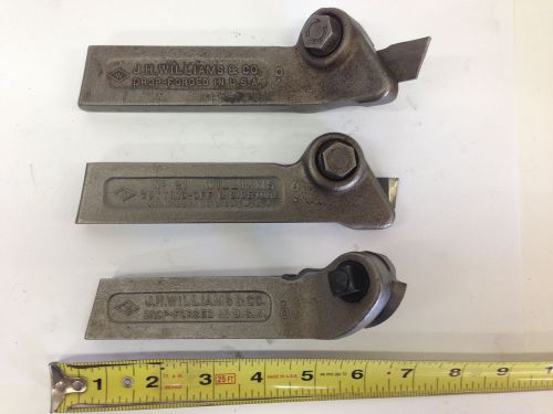 3 j.h williams #21,#31r &amp; 51 lathe parting, cutting tool holder threading lot for sale