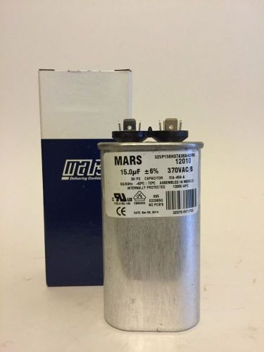 Lot of 10 mars 12010 15 mfd 370v oval motor run capacitor. free shipping for sale