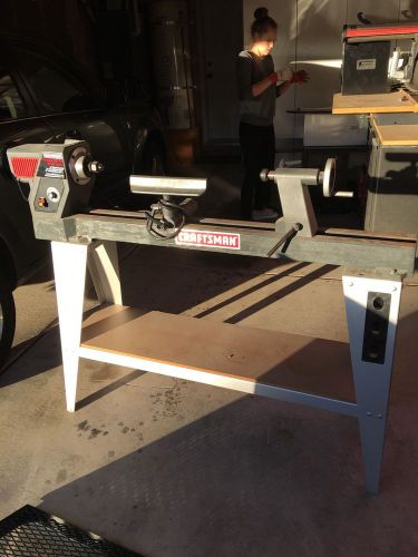 36&#034; Craftsman Wood Lathe On Stand With Tools
