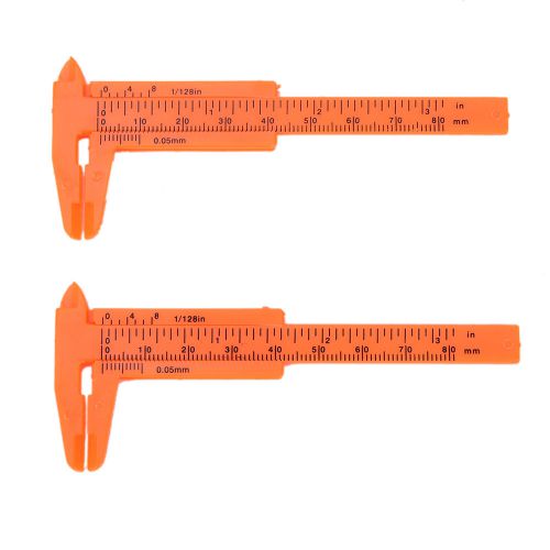 1pc new mini plastic ruler sliding 80mm vernier caliper gauge measure tools laca for sale