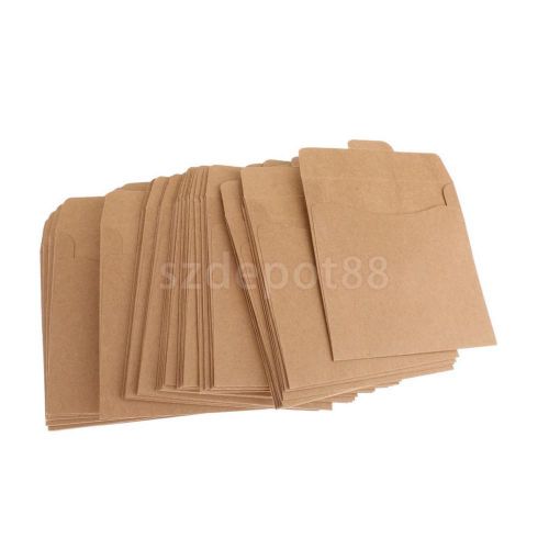 Phenovo 50pcs cd dvd cdr kraft sleeves packaging case disc paper bags for sale