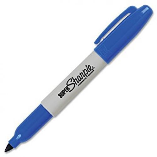 Sharpie Sharpie Super Permanent Markers, Fine Point, Blue, Dozen (33003)