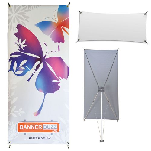 X Banner stand + Blank Banner Combo 2&#039; X 5&#039;