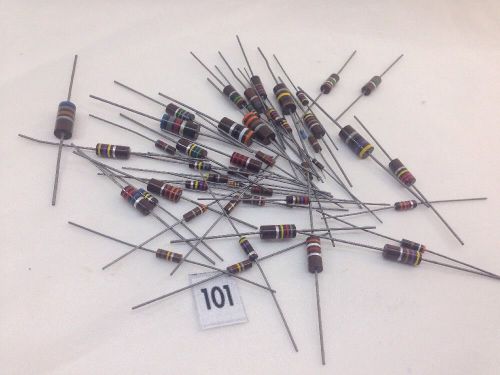 vintage mixed LOT 50 Resistors Mixed Values look at pictures please  lot # 101