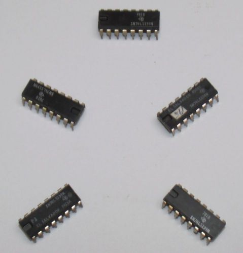 5 Vintage TI SN74LS139N Dual 1 of 4 Decoder/Demultiplexer 16 Pin CerDIP ICs c36