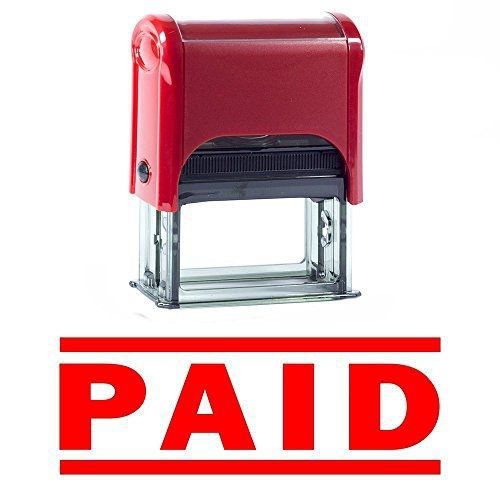 Vivid stamp paid self inking rubber stamp (red) - m for sale
