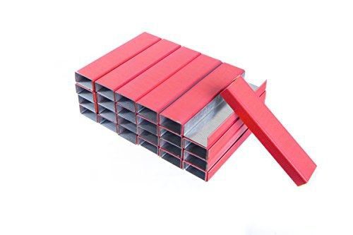 Premium Standard Staples,Half Strip, Size (26/6) Red, 5000 per box, PraxxisPro