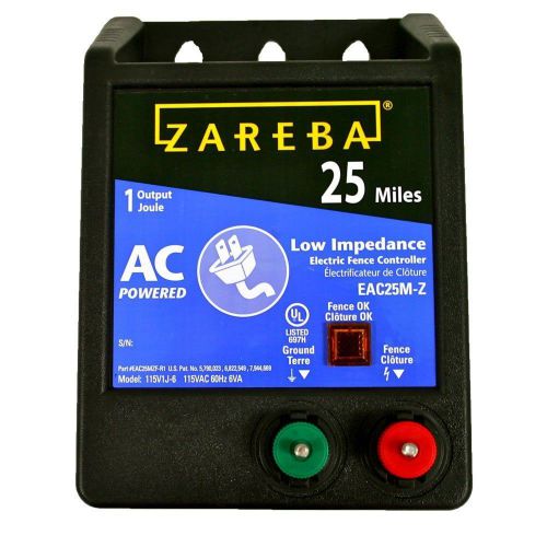 Zareba eac25m-z ac-powered low-impedance 25-mile-range charger for sale